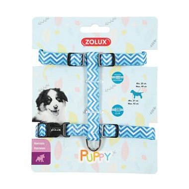 Postroj pes štěně PIXIE nastavitelný modrý 13 mm Zolux