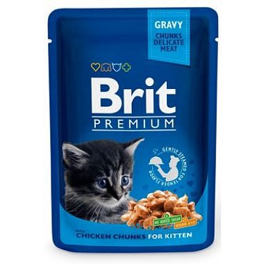 Brit Premium Cat kapsa Chicken Chunks for Kitten 100 g