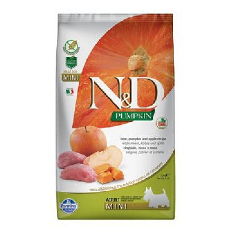N&D Pumpkin DOG Adult Mini Boar & Apple 2,5 kg