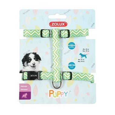 Postroj pes štěně PIXIE nastavitelný zelený 13 mm Zolux