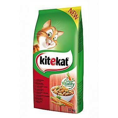 Kitekat Dry hovězí se zeleninou 12 kg