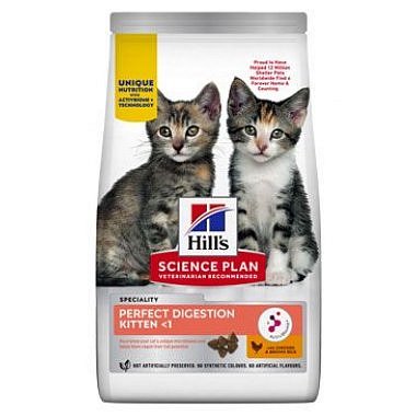 Hill's Fel. SP+AB Perfect Dig Kitten Chick Rice 1,5 kg