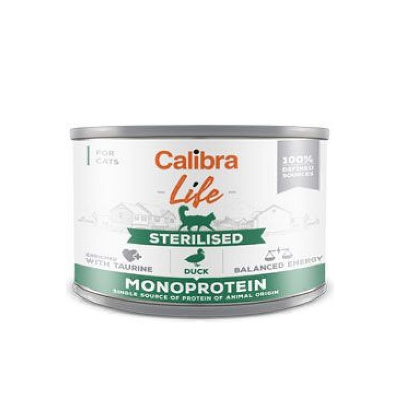 Calibra Cat Life konz. Sterilised Duck 200 g