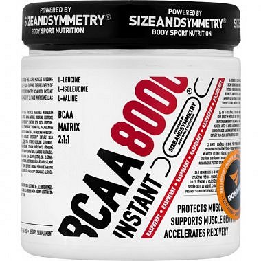 Sizeandsymmetry BCAA 8000 Instant - 300 g, zelené jablko