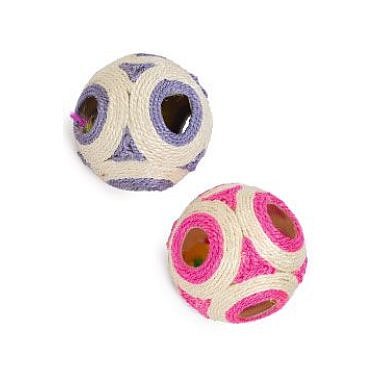 Karlie kočka Míček sisalový 11 cm mix barev