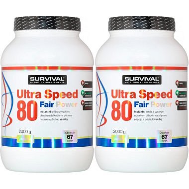 Survival Ultra Speed 80 Fair Power 2000 g, vanilka - AKCE 1+1