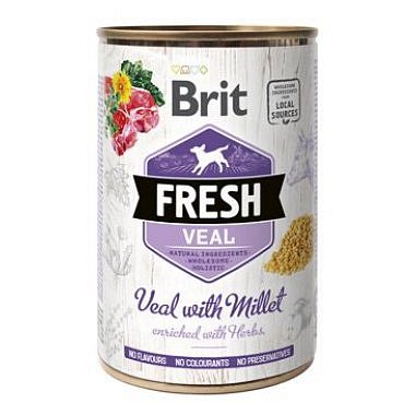 Brit Fresh Dog konz Veal with Millet 400 g