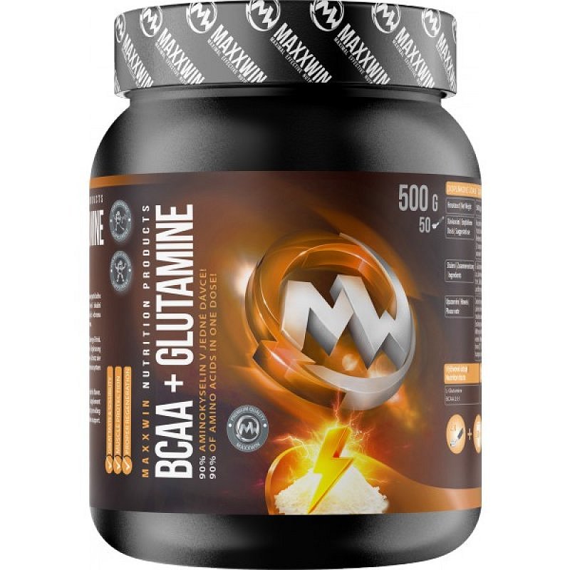 MaxxWin BCAA + Glutamine - 500 g, zelené jablko