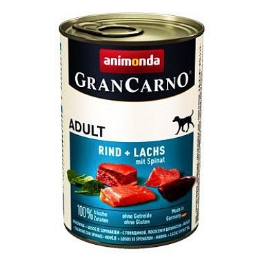 Animonda pes GRANCARNO konz. ADULT losos/špenát 400 g