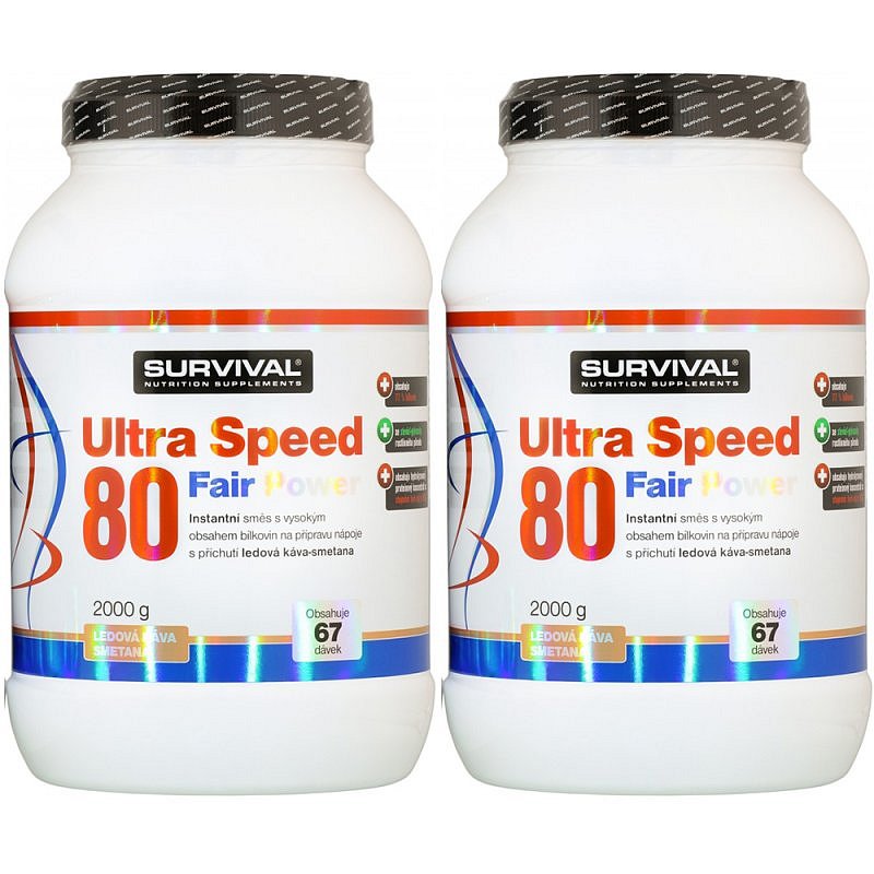 Survival Ultra Speed 80 Fair Power 2000 g, ledová káva-smetana - AKCE 1+1