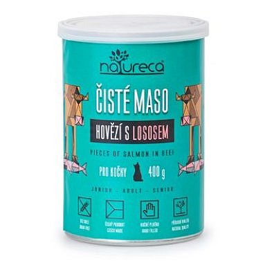 NATURECA hovězí s lososem pro kočky 400 g