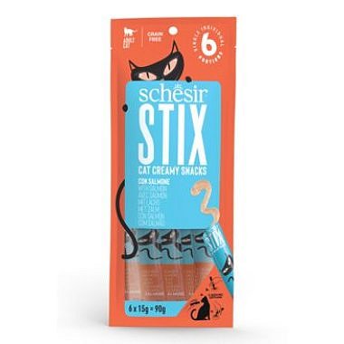 Schesir Cat Stix Liquid Snack losos 6 x 15 g