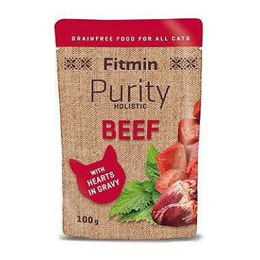 Fitmin cat Purity hovězí se srdíčky kapsa 100 g
