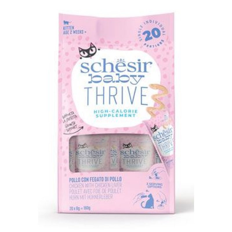 Schesir Cat Kitten Thrive Sachet kuře 20 x 8 g