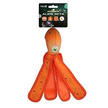 Hračka pes Dog Comets Alien Octo L 37 cm oranžová