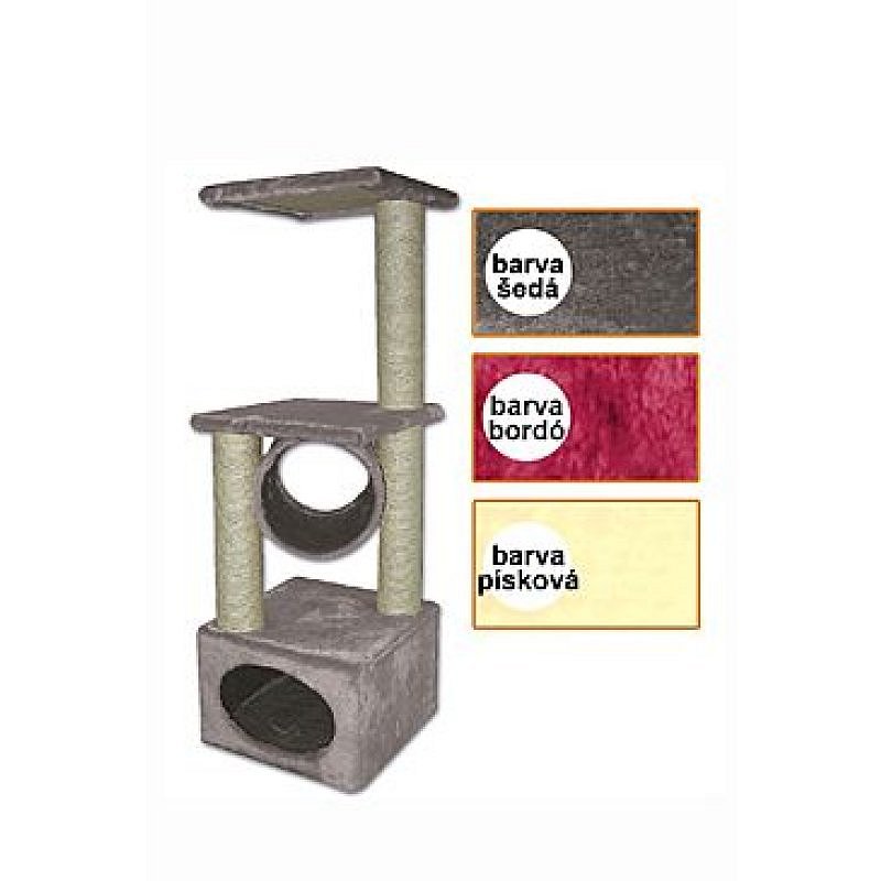 Škrabadlo Traviata bordó 35 x 35 x 109 cm