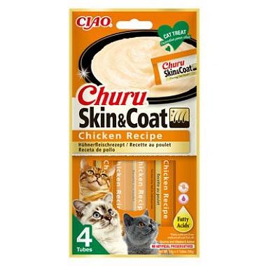 Churu Cat Skin & Coat Chicken Recipe 4 x 14 g