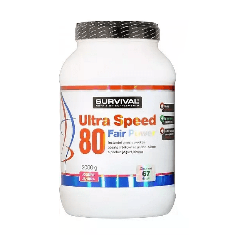 Survival Ultra Speed 80 Fair Power 2000 g, jogurt-jahoda