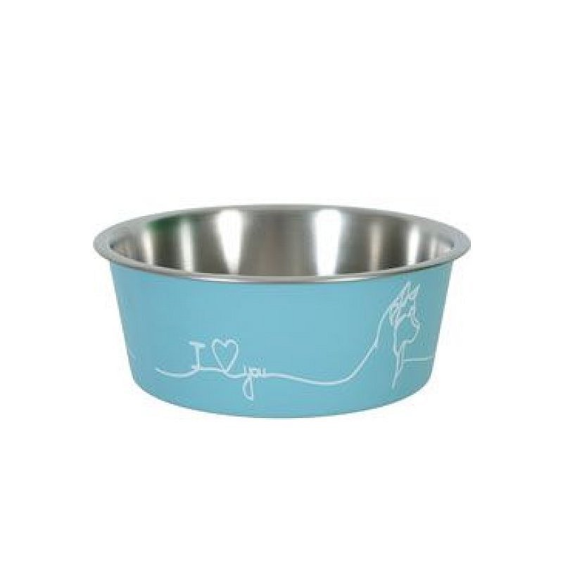 Zolux Miska nerez pes LOVE DOG modrá 750 ml