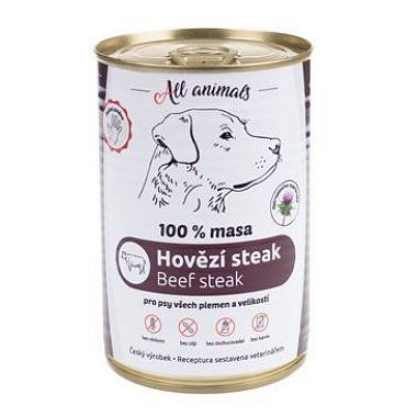 All Animals DOG hovězí steak 400 g