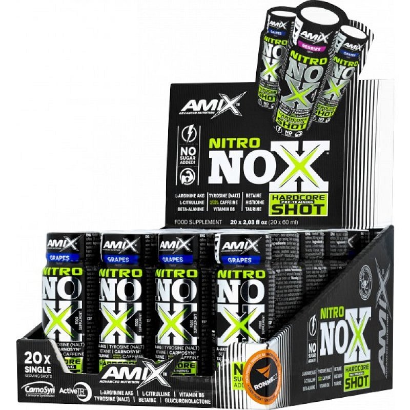 Amix NitroNoX Shot - 20x 60 ml, hrozny