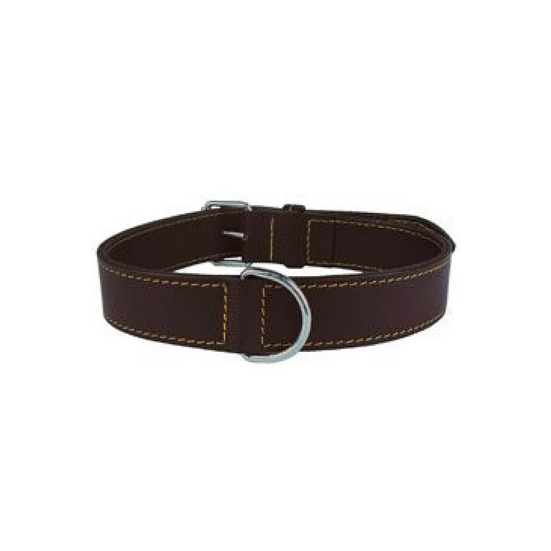 Zolux obojek pes pravá kůže 40 cm hnědý