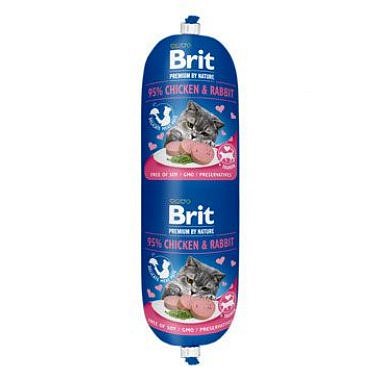 Brit Premium Cat by Nature Sausage Chicken&Rabbit 180 g