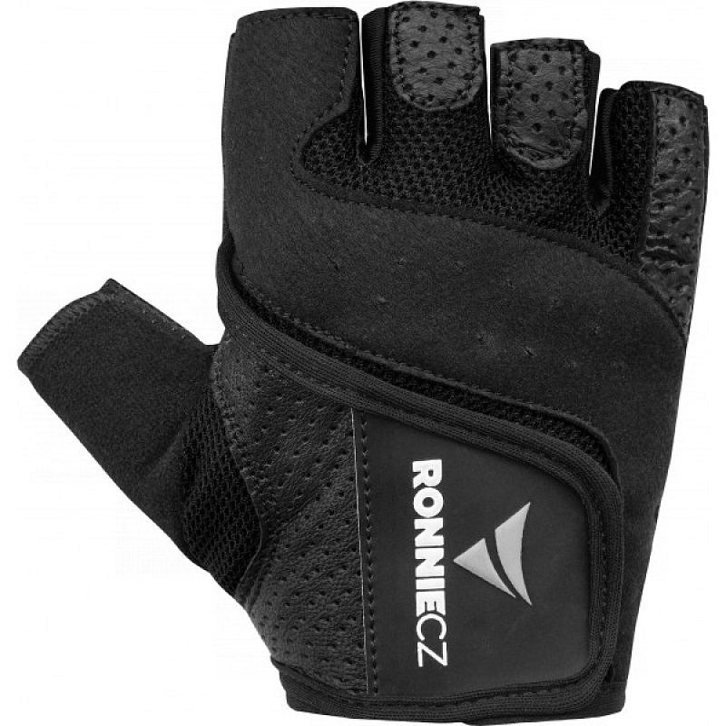 Fitness rukavice Ronnie.cz Easy Workout (černé) - 1 pár, XL - černé