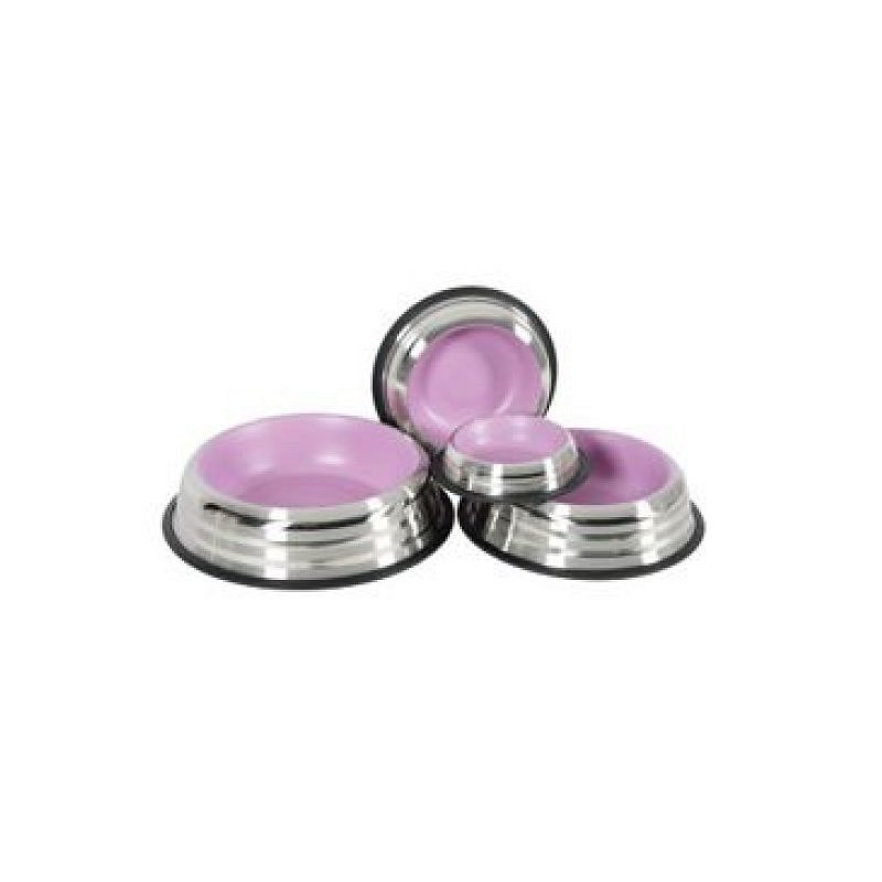 Zolux miska nerez protiskluz pes MERENDA 1 l růžová