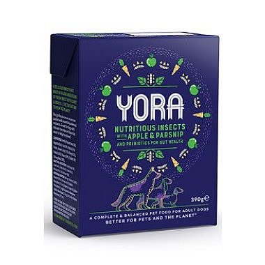 YORA Dog Tetrapack paštika z hmyzu s jablkem 390 g