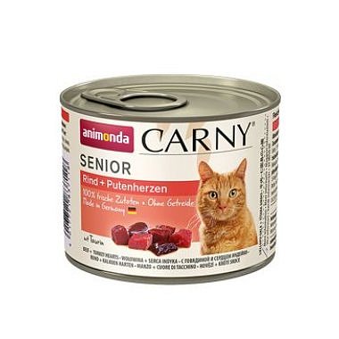 Animonda konz. kočka CARNY SENIOR hov/krůtí srdce 200 g