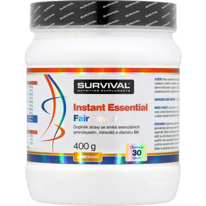 Survival Instant Essential Fair Power 400 g, broskev
