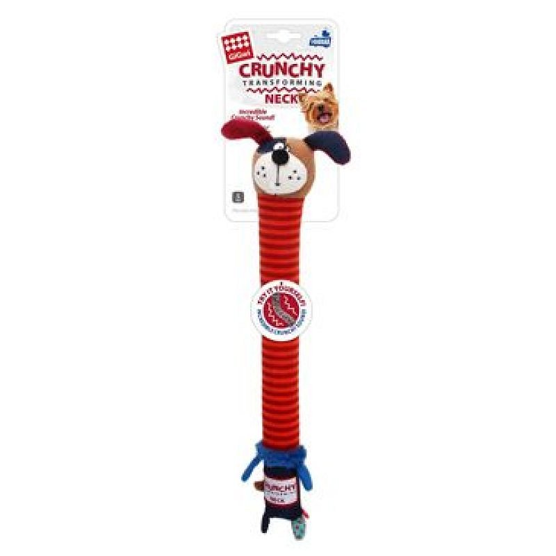 GiGwi Plush Friendz pes křupavý krk S