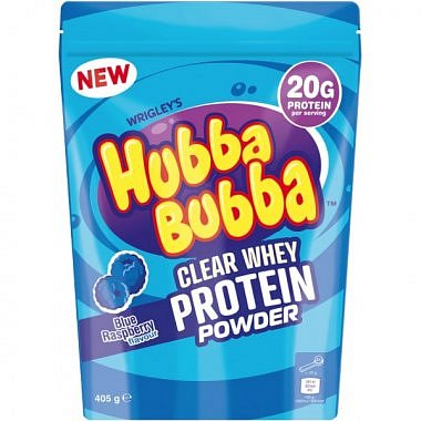 Mars Hubba Bubba Clear Whey Protein Powder - 405 g, modrá malina