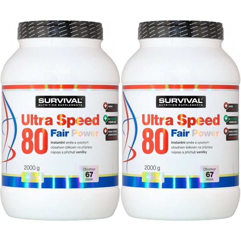 Survival Ultra Speed 80 Fair Power 2000 g, vanilka - AKCE 1+1