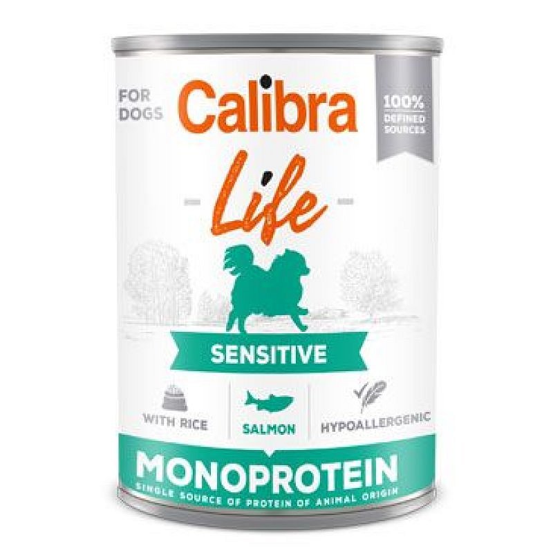 Calibra Dog Life konz. Sensitive Salmon with rice 400 g