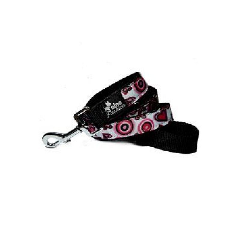 Vodítko DINOFASHION popruhové Valentine Love 140/2,5cm