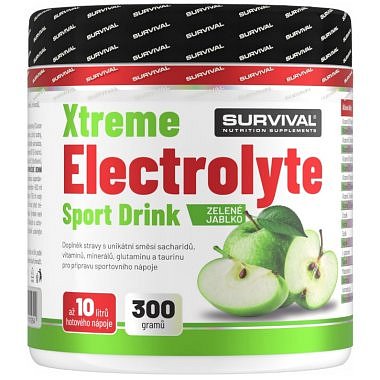 Survival Xtreme Electrolyte Sport Drink - 300 g, zelené jablko