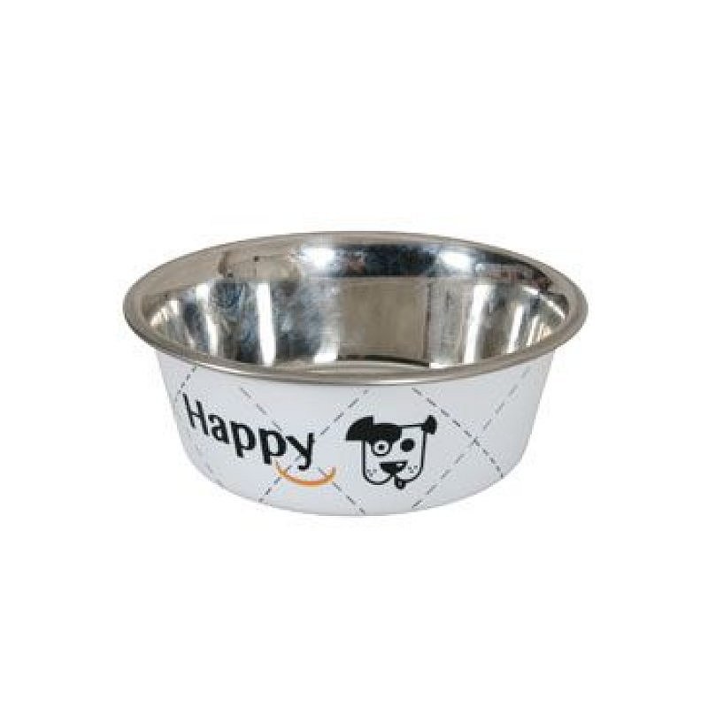 Zolux miska nerez protiskluz pes HAPPY 17 cm 0,8 l bílá