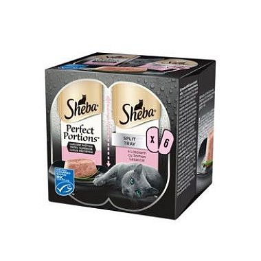 Sheba kapsa Perfect Portions s lososem 3 x 75 g