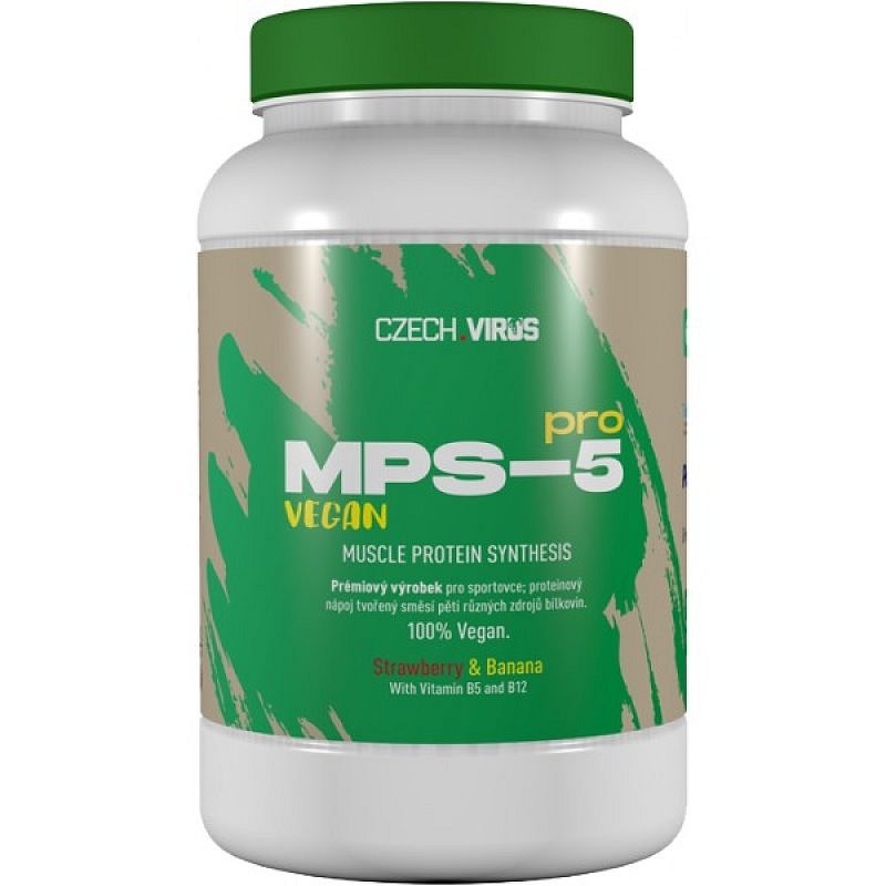 Czech Virus MPS-5 Pro Vegan 1000 g, jahoda-banán
