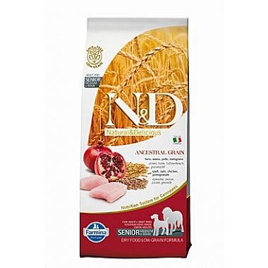 N&D LG DOG Senior M/L Chicken & Pomegranate 12 kg