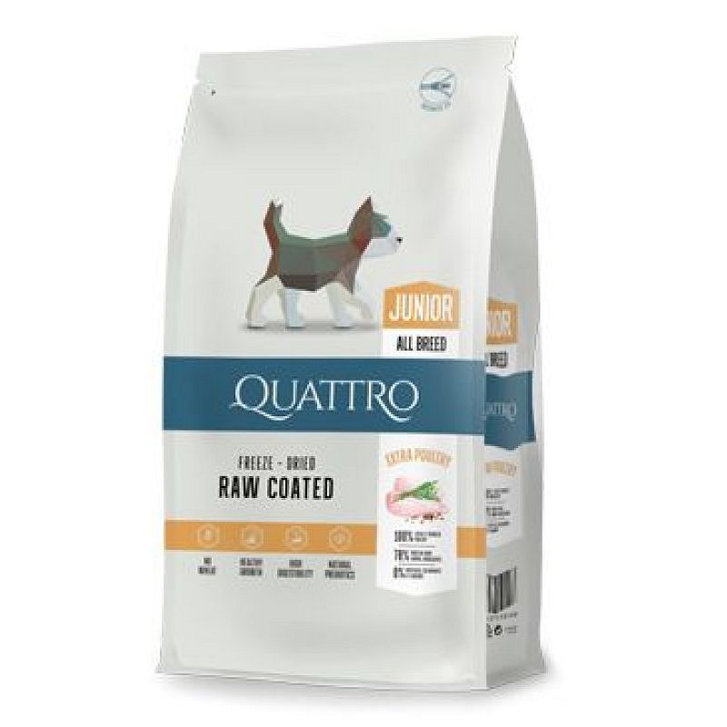 QUATTRO Dog Dry Premium All Breed Junior Drůbež 7 kg