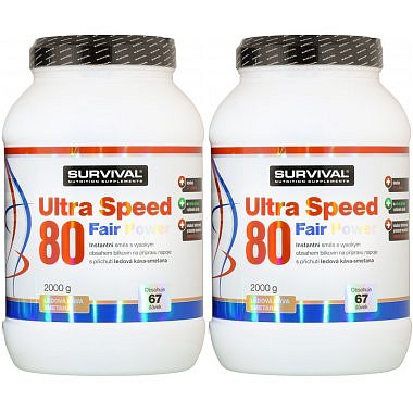 Survival Ultra Speed 80 Fair Power 2000 g, ledová káva-smetana - AKCE 1+1