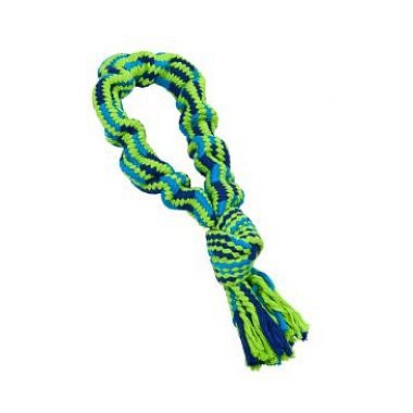 Bungee Smyčka s uzlem modrá/zelená 33 cm