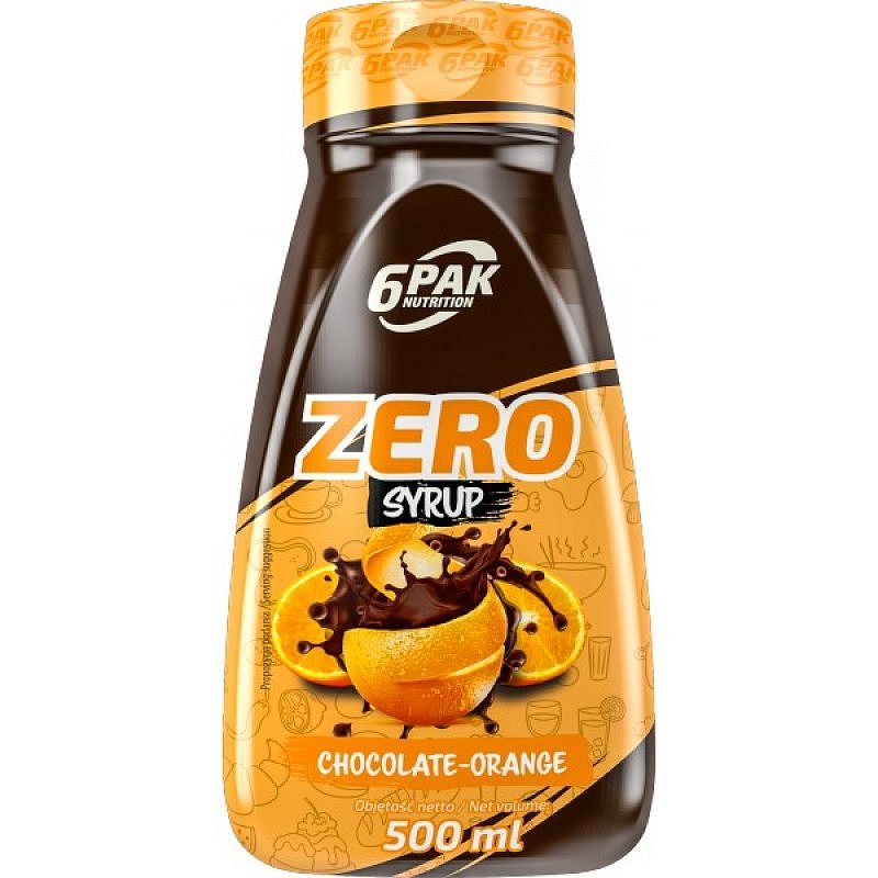 6Pak Nutrition Zero Syrup - 500 ml, čoko-pomeranč
