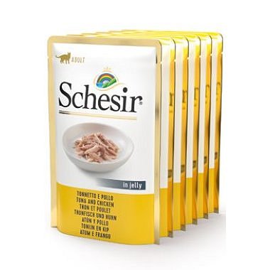 Schesir Cat kapsa Adult Monoprot. tuňák/kuře 6 x 85 g