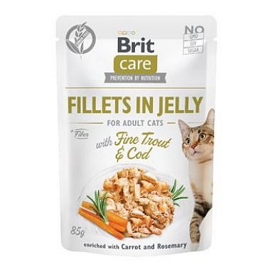 Brit Care Cat Fillets in Jelly with Trout&Cod 85 g