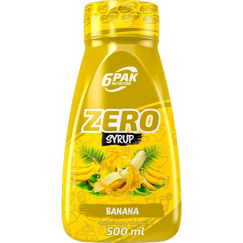 6Pak Nutrition Zero Syrup - 500 ml, banán