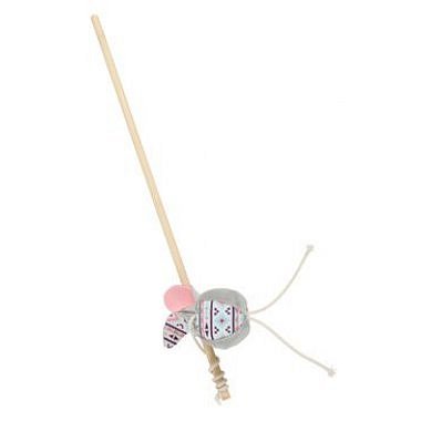 Hračka kočka udice KALI míček šedá Zolux